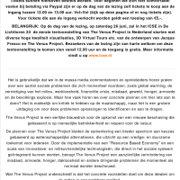 The Venus Project World Tour ticket informatie